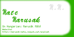 mate marusak business card